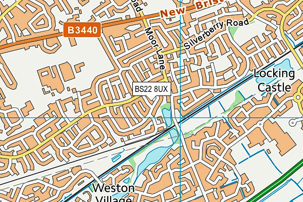 BS22 8UX map - OS VectorMap District (Ordnance Survey)