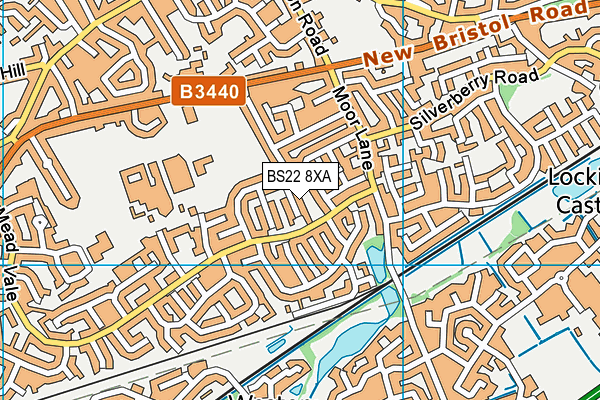 BS22 8XA map - OS VectorMap District (Ordnance Survey)