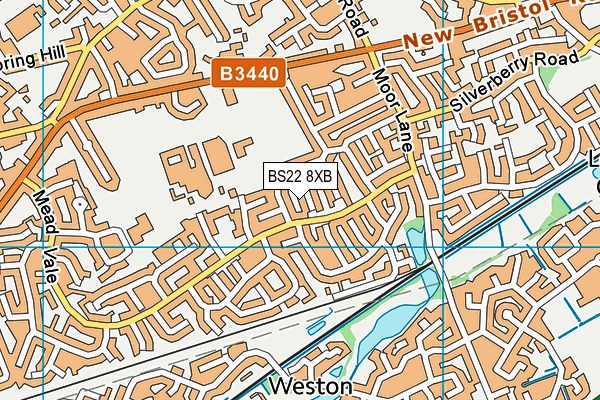 BS22 8XB map - OS VectorMap District (Ordnance Survey)