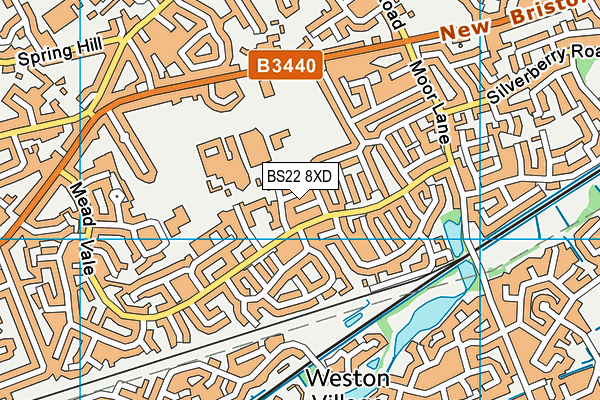 BS22 8XD map - OS VectorMap District (Ordnance Survey)