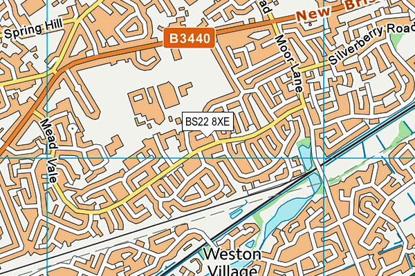 BS22 8XE map - OS VectorMap District (Ordnance Survey)