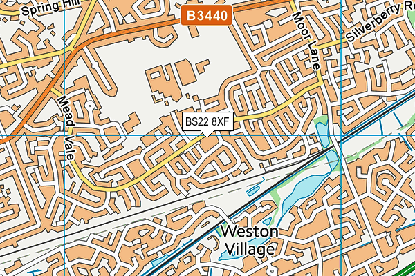 BS22 8XF map - OS VectorMap District (Ordnance Survey)