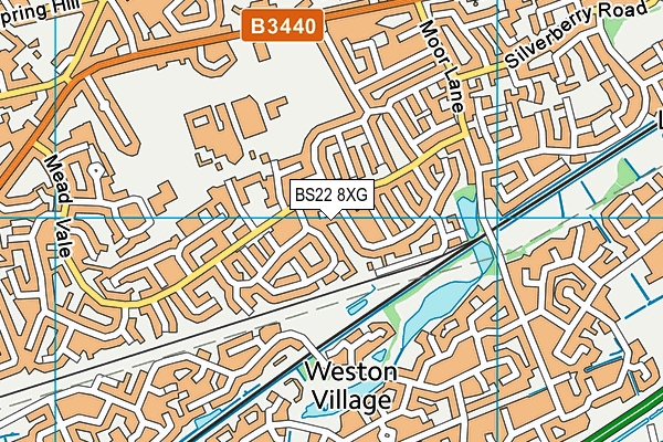 BS22 8XG map - OS VectorMap District (Ordnance Survey)
