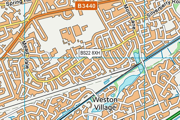 BS22 8XH map - OS VectorMap District (Ordnance Survey)