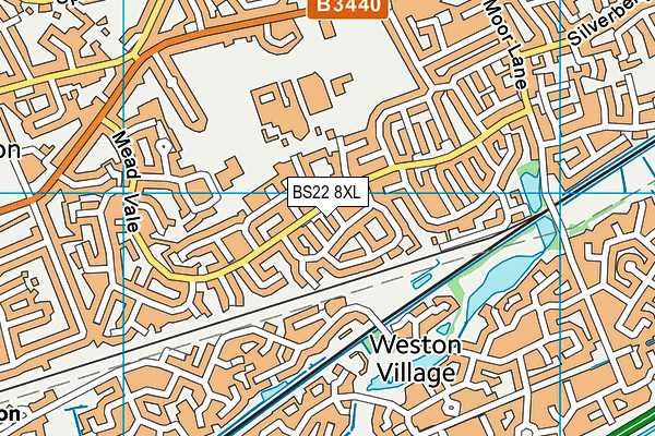 BS22 8XL map - OS VectorMap District (Ordnance Survey)