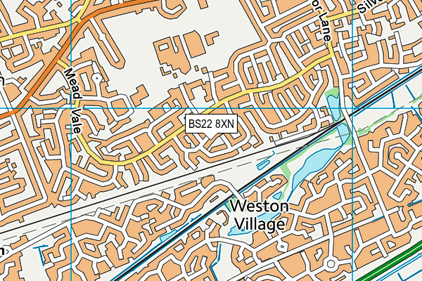 BS22 8XN map - OS VectorMap District (Ordnance Survey)