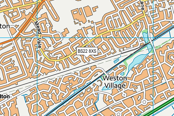 BS22 8XS map - OS VectorMap District (Ordnance Survey)