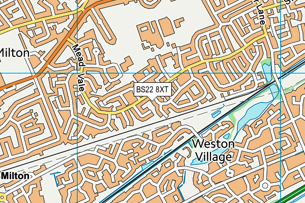 BS22 8XT map - OS VectorMap District (Ordnance Survey)