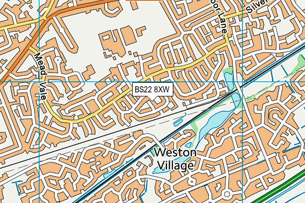 BS22 8XW map - OS VectorMap District (Ordnance Survey)