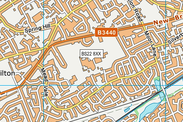 Worle Community School map (BS22 8XX) - OS VectorMap District (Ordnance Survey)