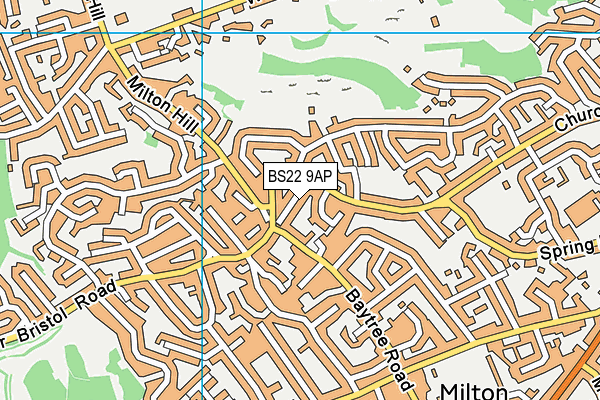 BS22 9AP map - OS VectorMap District (Ordnance Survey)