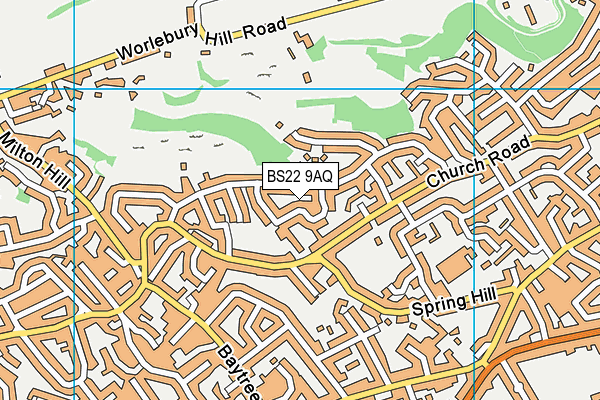 BS22 9AQ map - OS VectorMap District (Ordnance Survey)