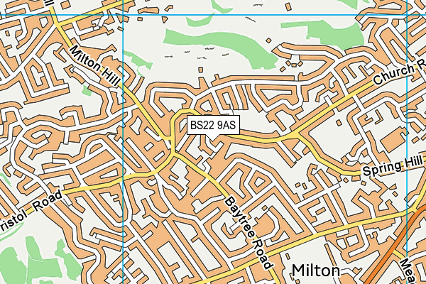 BS22 9AS map - OS VectorMap District (Ordnance Survey)