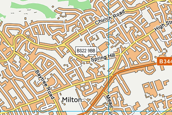 BS22 9BB map - OS VectorMap District (Ordnance Survey)