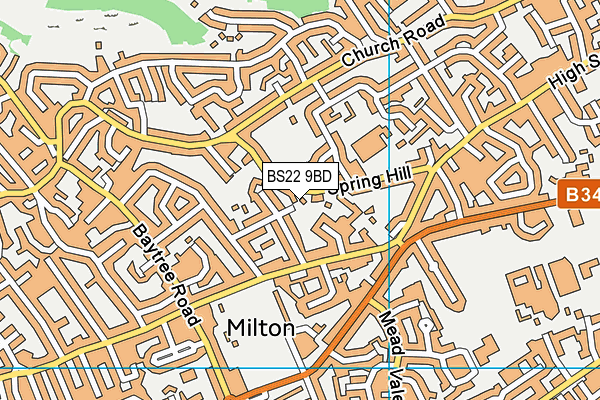 BS22 9BD map - OS VectorMap District (Ordnance Survey)