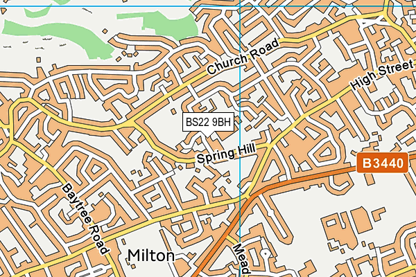 BS22 9BH map - OS VectorMap District (Ordnance Survey)