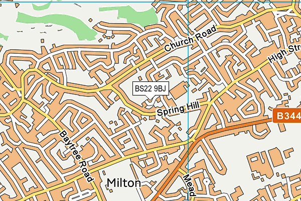 BS22 9BJ map - OS VectorMap District (Ordnance Survey)