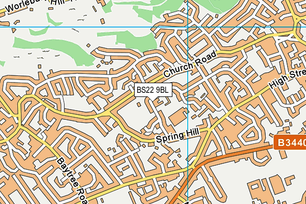 BS22 9BL map - OS VectorMap District (Ordnance Survey)