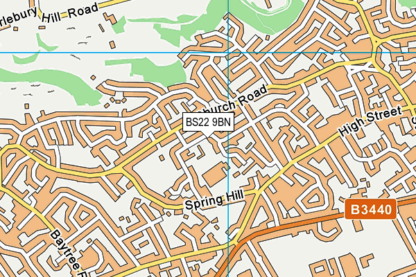 BS22 9BN map - OS VectorMap District (Ordnance Survey)