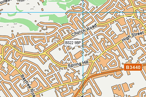 BS22 9BP map - OS VectorMap District (Ordnance Survey)
