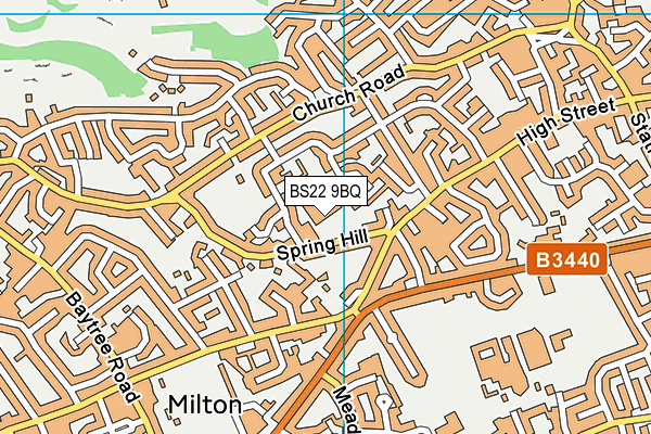 St Martin's Church of England Primary School map (BS22 9BQ) - OS VectorMap District (Ordnance Survey)