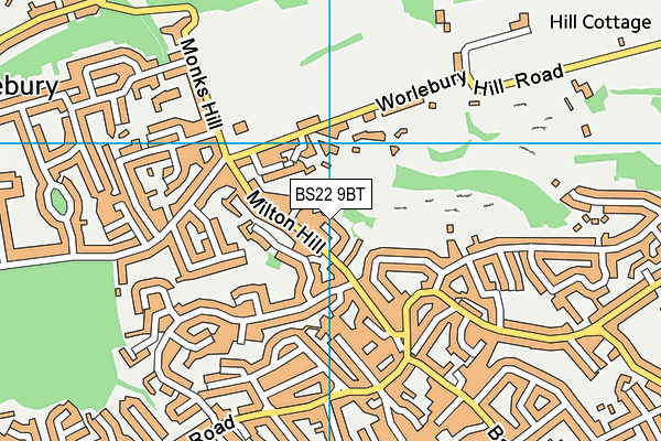 BS22 9BT map - OS VectorMap District (Ordnance Survey)