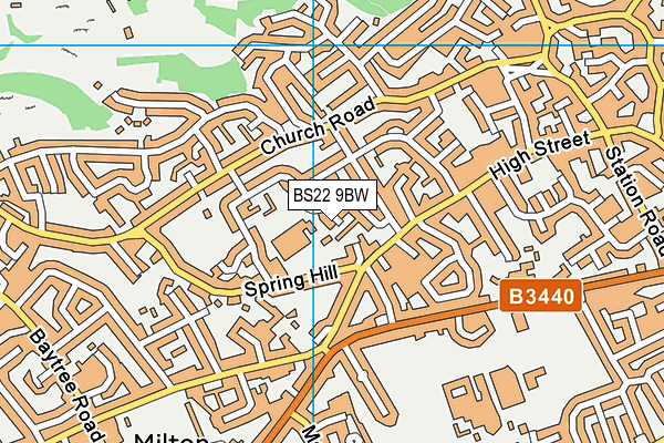 BS22 9BW map - OS VectorMap District (Ordnance Survey)