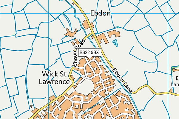 BS22 9BX map - OS VectorMap District (Ordnance Survey)