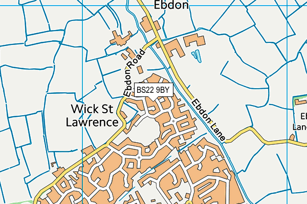 BS22 9BY map - OS VectorMap District (Ordnance Survey)