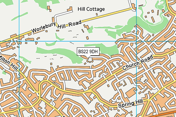 BS22 9DH map - OS VectorMap District (Ordnance Survey)
