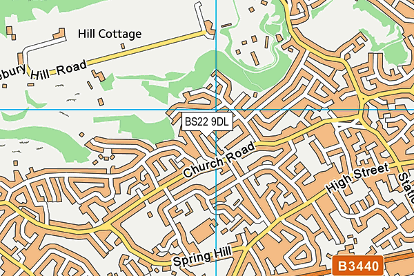 BS22 9DL map - OS VectorMap District (Ordnance Survey)
