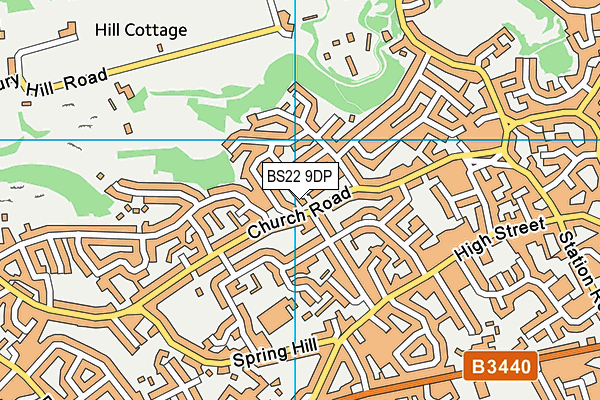 BS22 9DP map - OS VectorMap District (Ordnance Survey)