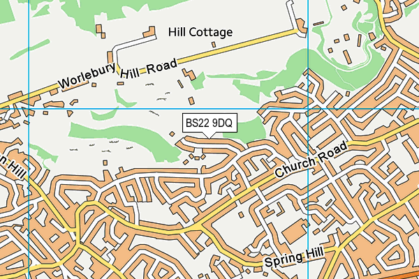 BS22 9DQ map - OS VectorMap District (Ordnance Survey)