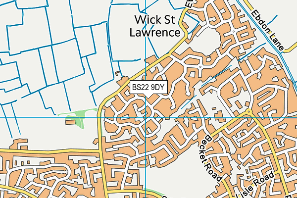 BS22 9DY map - OS VectorMap District (Ordnance Survey)
