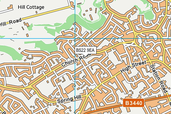 BS22 9EA map - OS VectorMap District (Ordnance Survey)