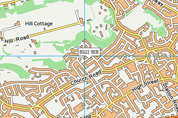 BS22 9EB map - OS VectorMap District (Ordnance Survey)