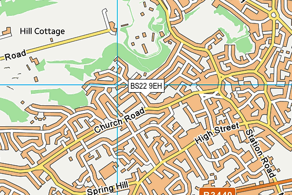 BS22 9EH map - OS VectorMap District (Ordnance Survey)