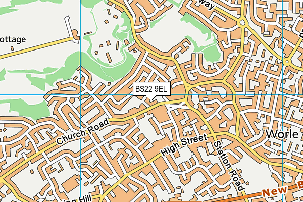 BS22 9EL map - OS VectorMap District (Ordnance Survey)