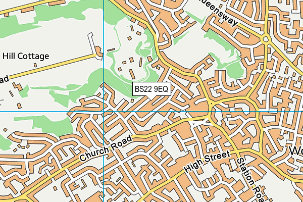 BS22 9EQ map - OS VectorMap District (Ordnance Survey)