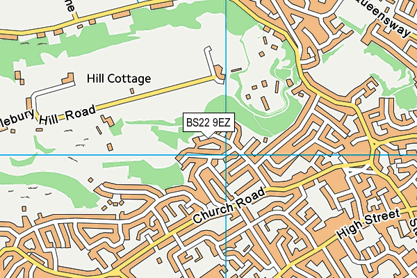 BS22 9EZ map - OS VectorMap District (Ordnance Survey)