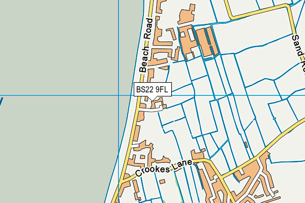 BS22 9FL map - OS VectorMap District (Ordnance Survey)