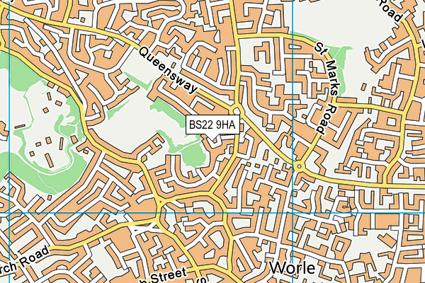 BS22 9HA map - OS VectorMap District (Ordnance Survey)