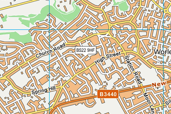 BS22 9HF map - OS VectorMap District (Ordnance Survey)