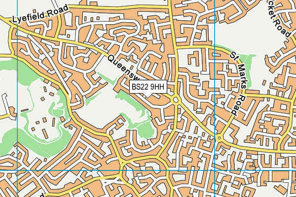 BS22 9HH map - OS VectorMap District (Ordnance Survey)