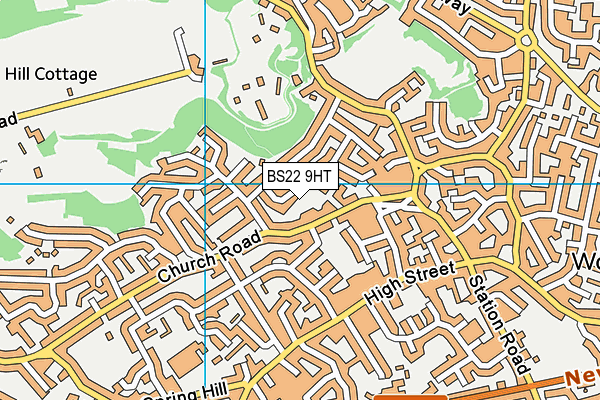 BS22 9HT map - OS VectorMap District (Ordnance Survey)