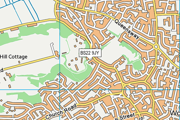 BS22 9JY map - OS VectorMap District (Ordnance Survey)