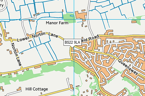 BS22 9LA map - OS VectorMap District (Ordnance Survey)