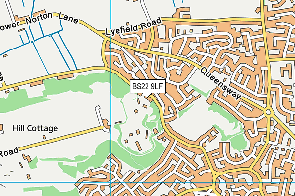 BS22 9LF map - OS VectorMap District (Ordnance Survey)