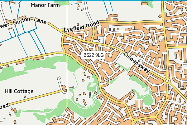 BS22 9LG map - OS VectorMap District (Ordnance Survey)