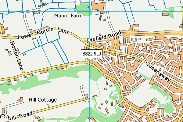 BS22 9LJ map - OS VectorMap District (Ordnance Survey)